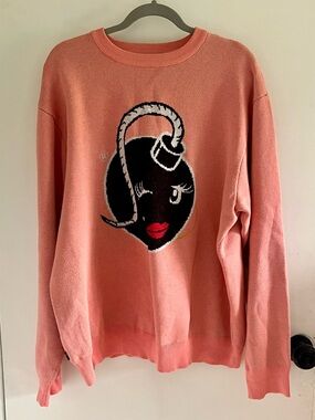 The Hundreds Madam Bomb Pink Oversized Sweater Size Large Skater Streetwear